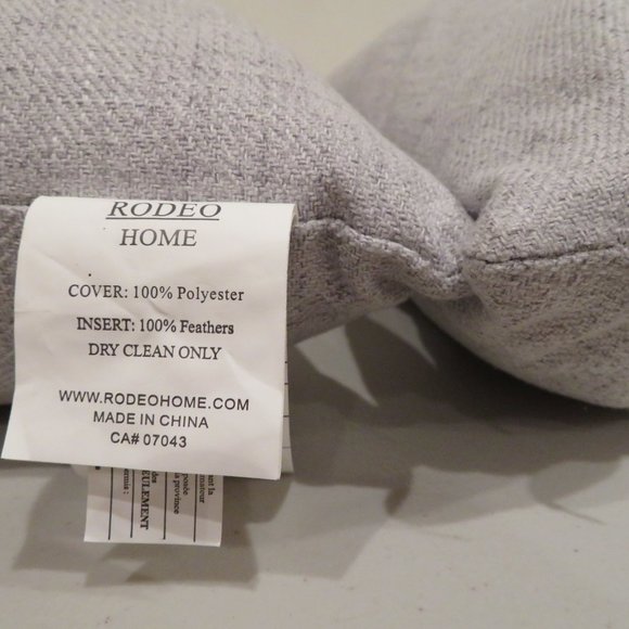 Throw Pillow Rodeo Home 100% Feather Filled Set of 2 Decorative Bed Couch Sofa - Picture 6 of 12